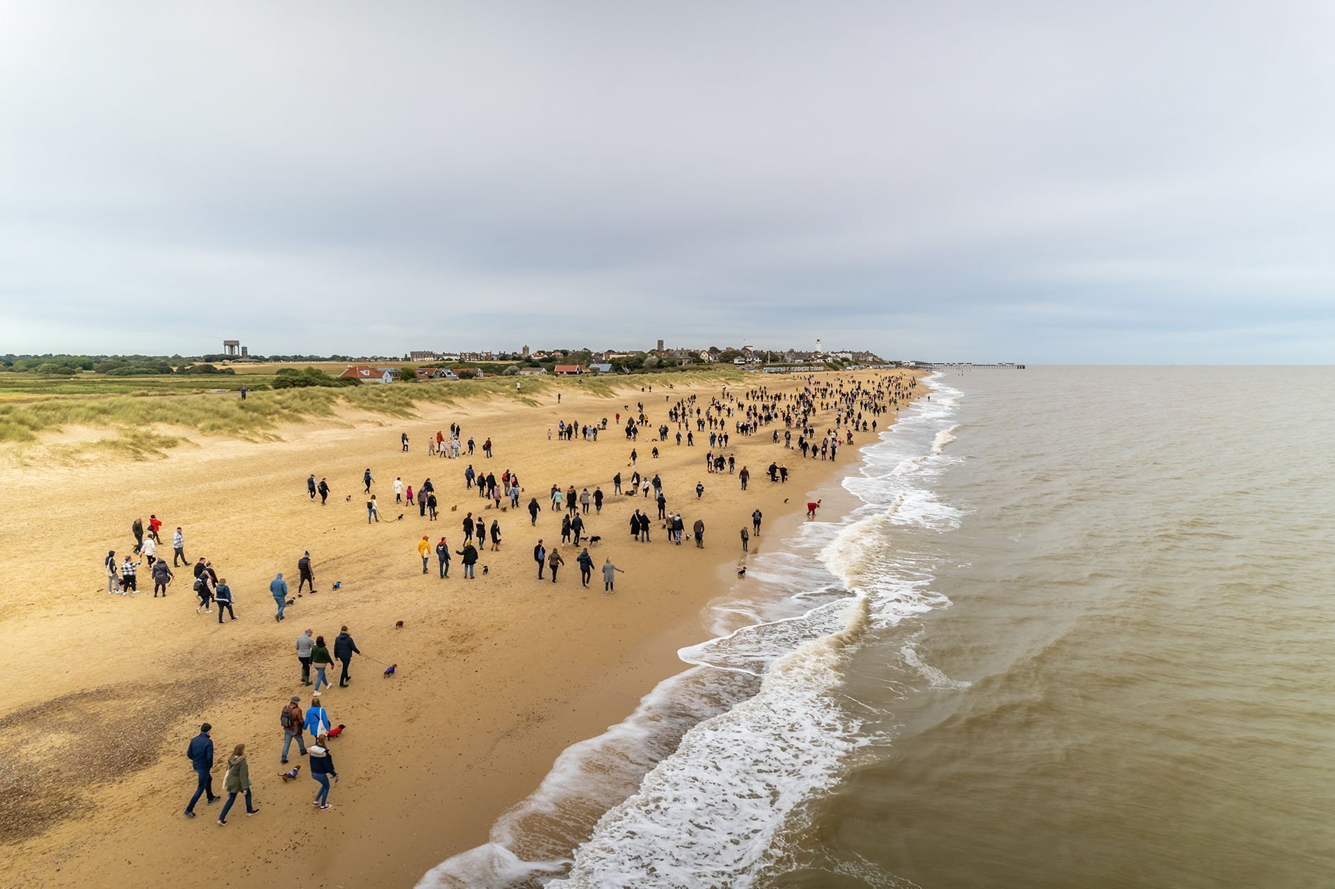 SOUTHWOLD SAUSAGE WALK 2021 ⋆ Harrier Aerial Photography